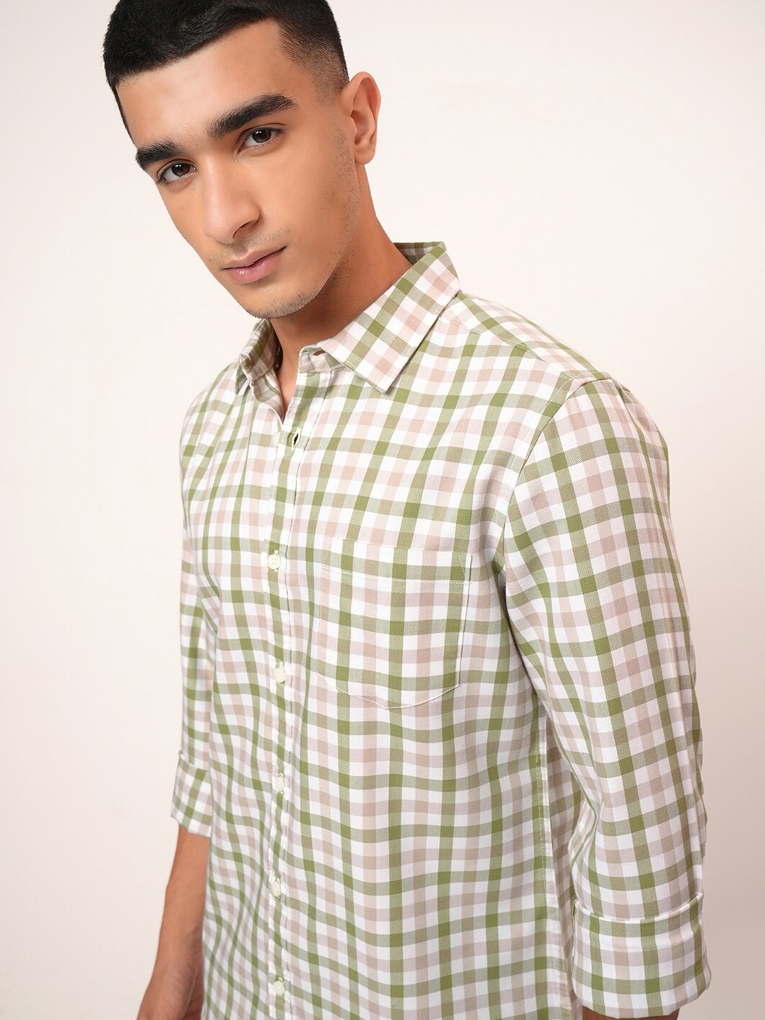 

Highlander Men Slim Fit Casual Shirt, White