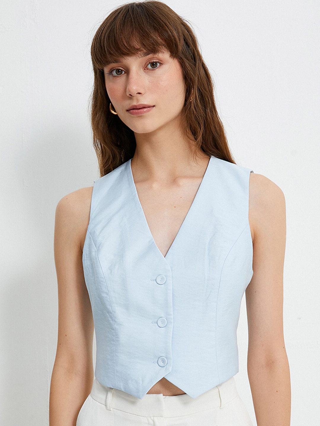 

Koton V-Neck Waistcoat, Blue