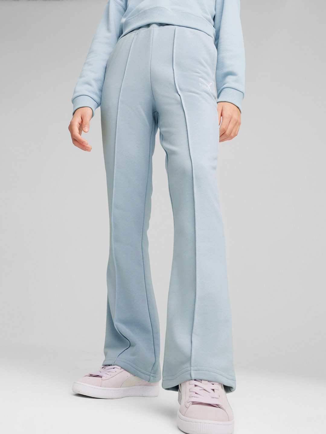 

Puma Classics Girls Cotton Flared Track Pants, Blue