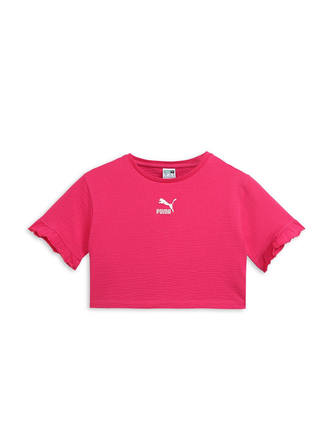 

Puma Girls Ruffles Relaxed Fit T-Shirt, Pink