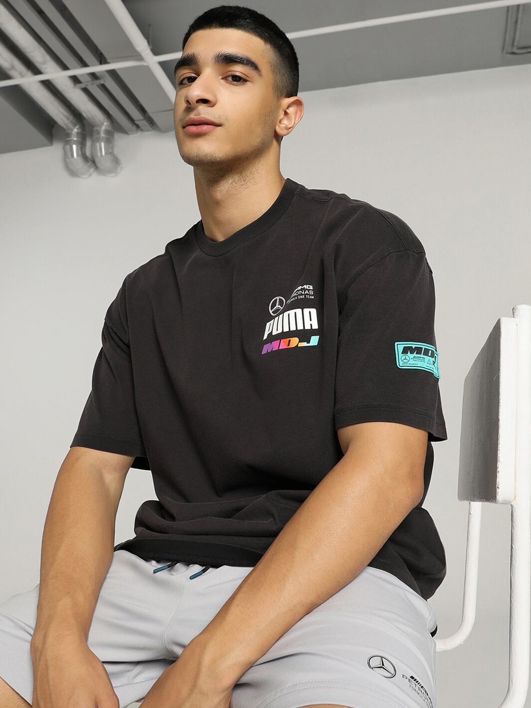 

PUMA Motorsport MAPF1 x MDJ Relaxed Fit Graphic T-shirt, Black