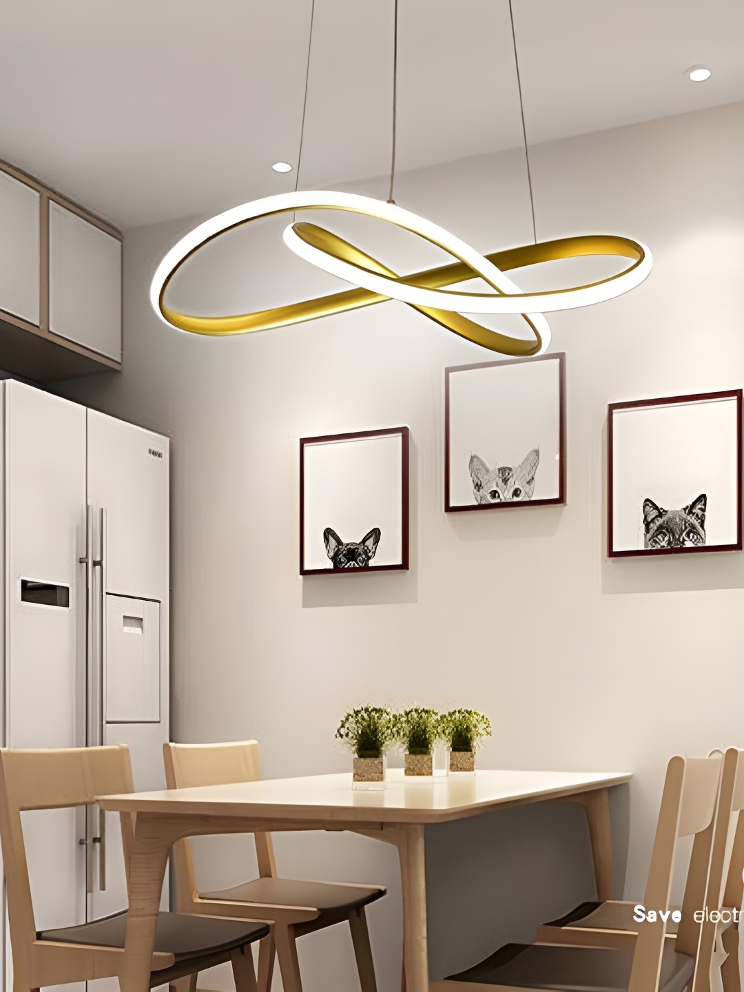 

ZOREZA Gold-Toned & White Glass Traditional Ceiling Lamp