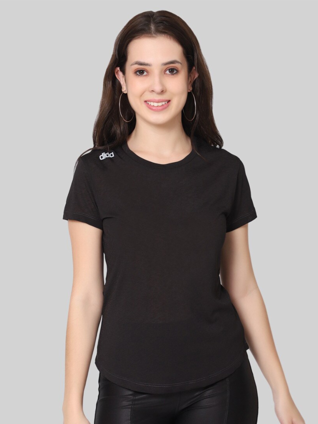 DIDA Round Neck Dri-FIT T-shirt, Black