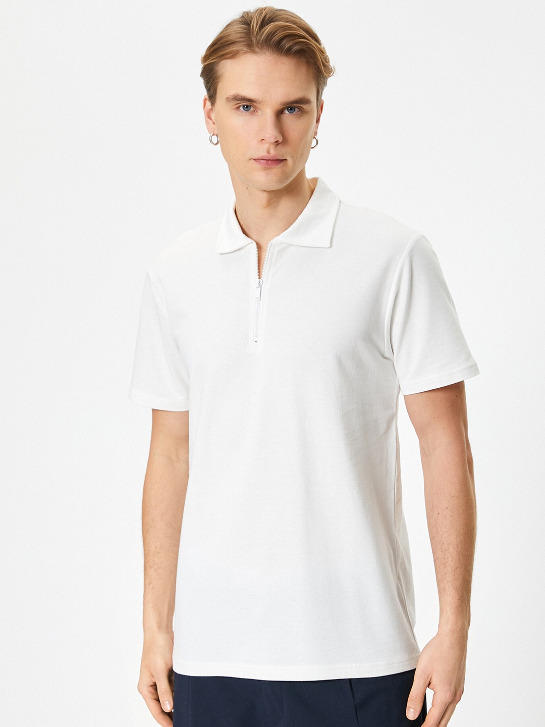 

Koton Polo Collar Pure Cotton T-shirt, White
