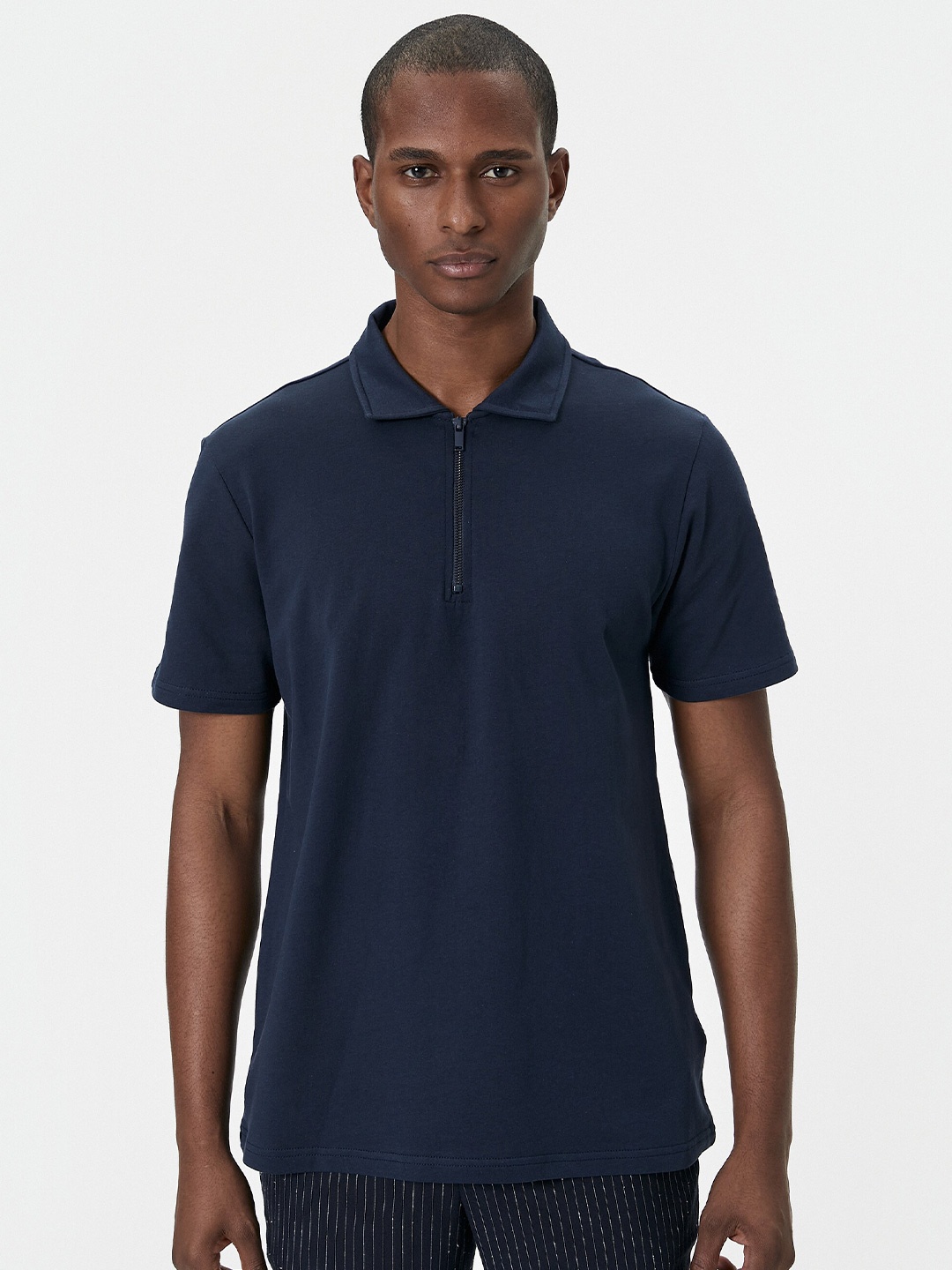 

Koton Polo Collar Pure Cotton T-shirt, Navy blue