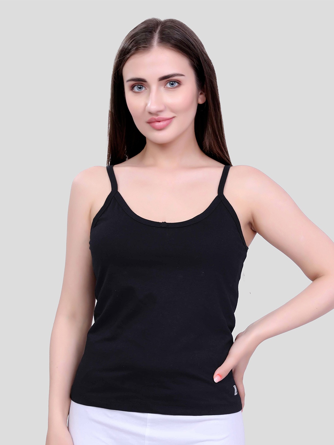 

inner amour Non Padded Pure Cotton Camisole, Black