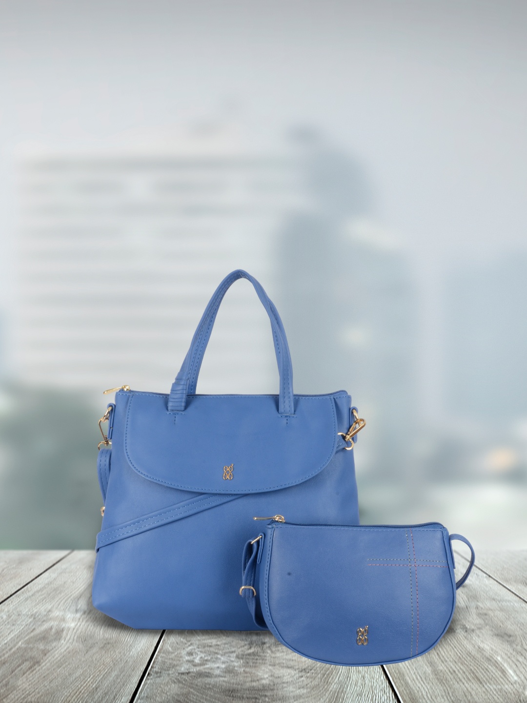 

Baggit Shopper Handheld Bag with Sling Bag, Blue