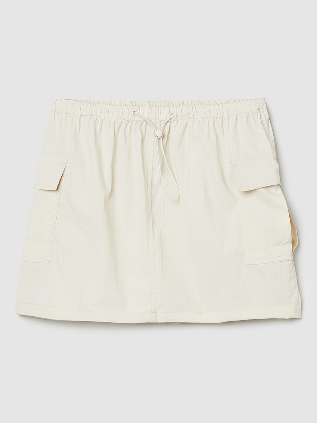 

max Girls Cotton A-Line Mini Skirts, Beige