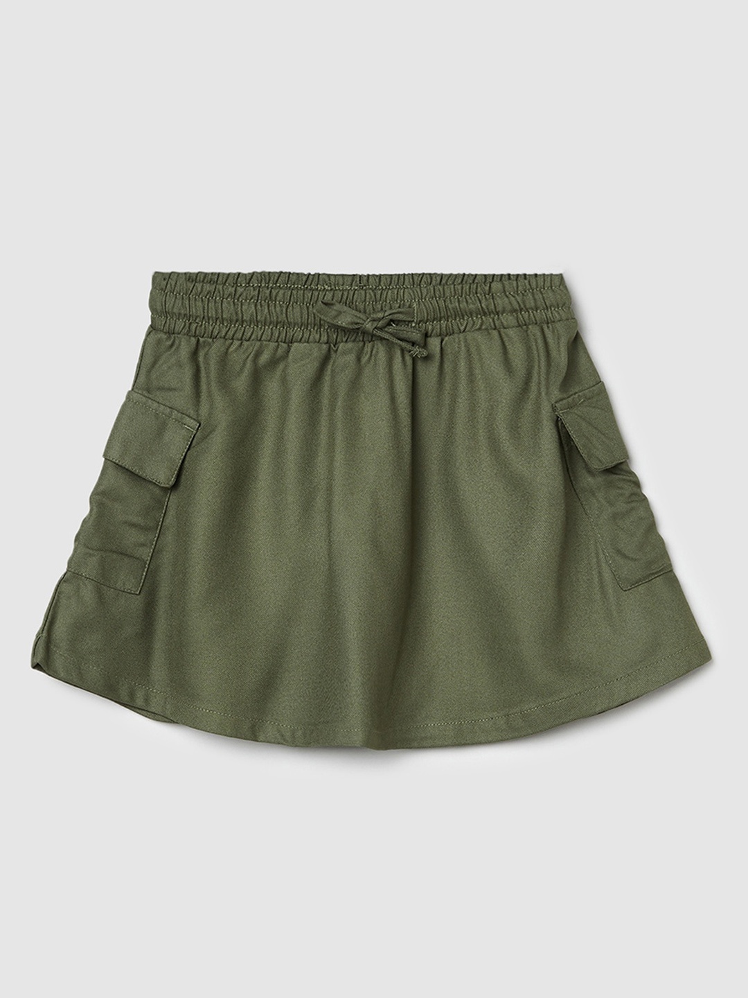 max Girls A-Line Midi Skirts, Olive