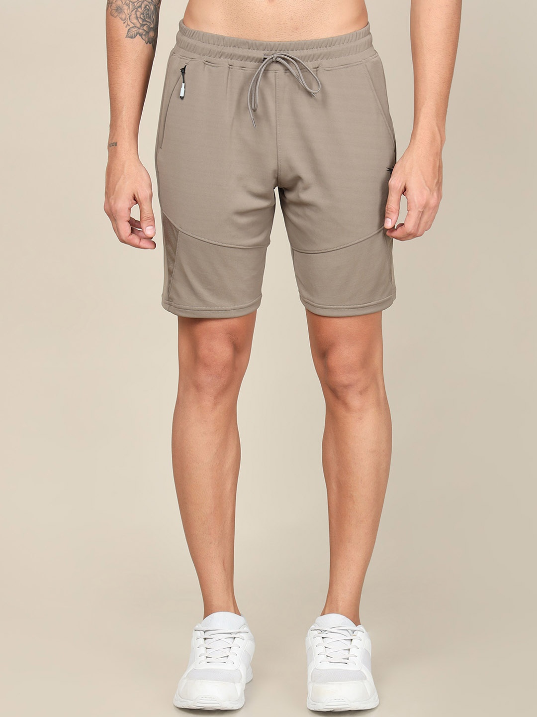 

Technosport Men SS'24 Slim Fit Mid-Rise Rapid-Dry Sports Shorts, Grey