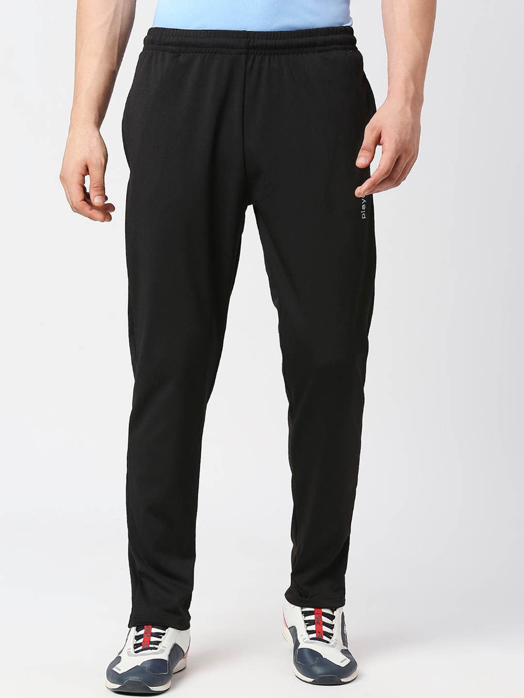 

playR Men Side Pockets Track Pants, Black
