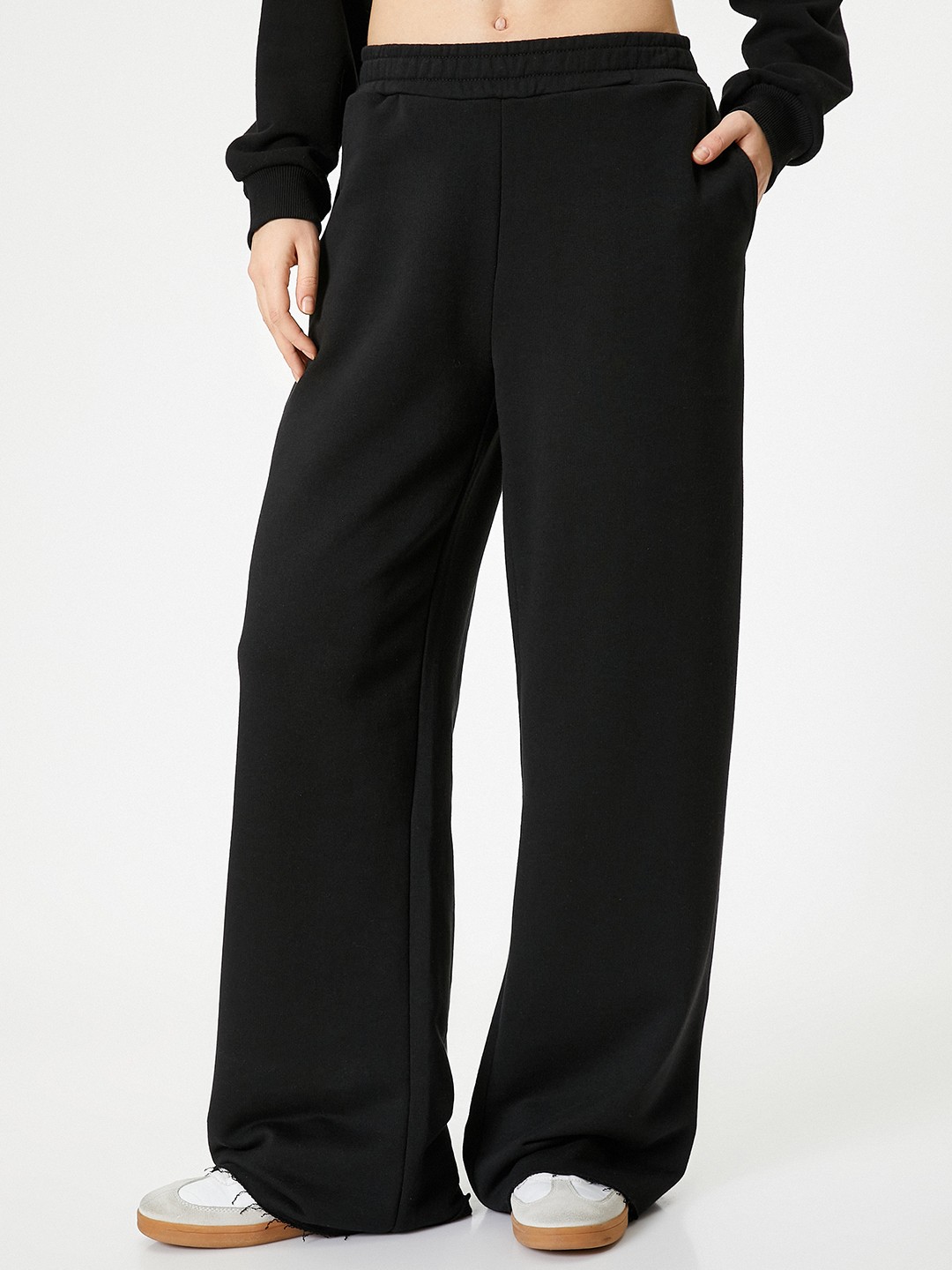 

Koton Women Mid-Rise Track Pants, Black