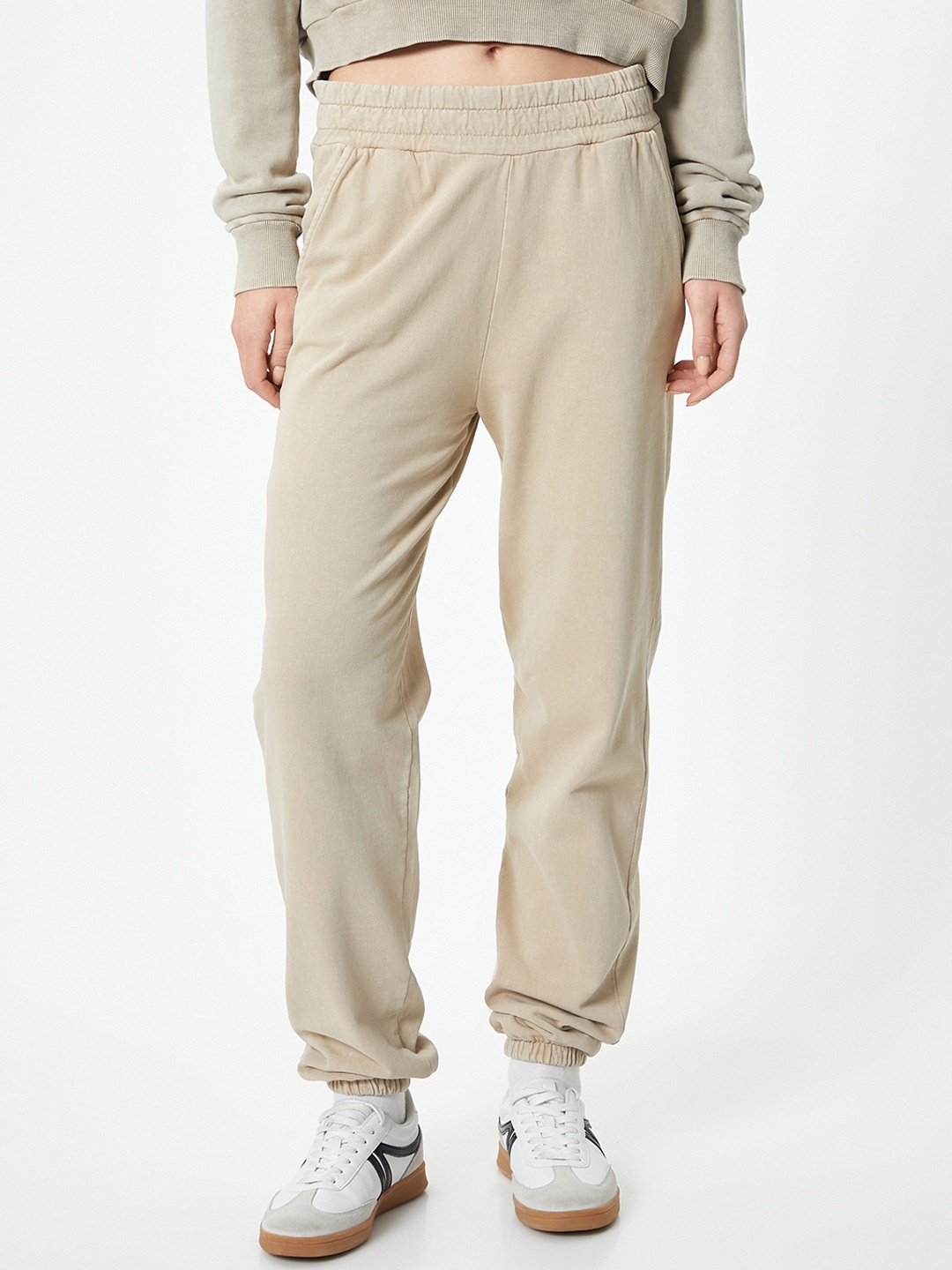 

Koton Women Pure Cotton Joggers, Beige