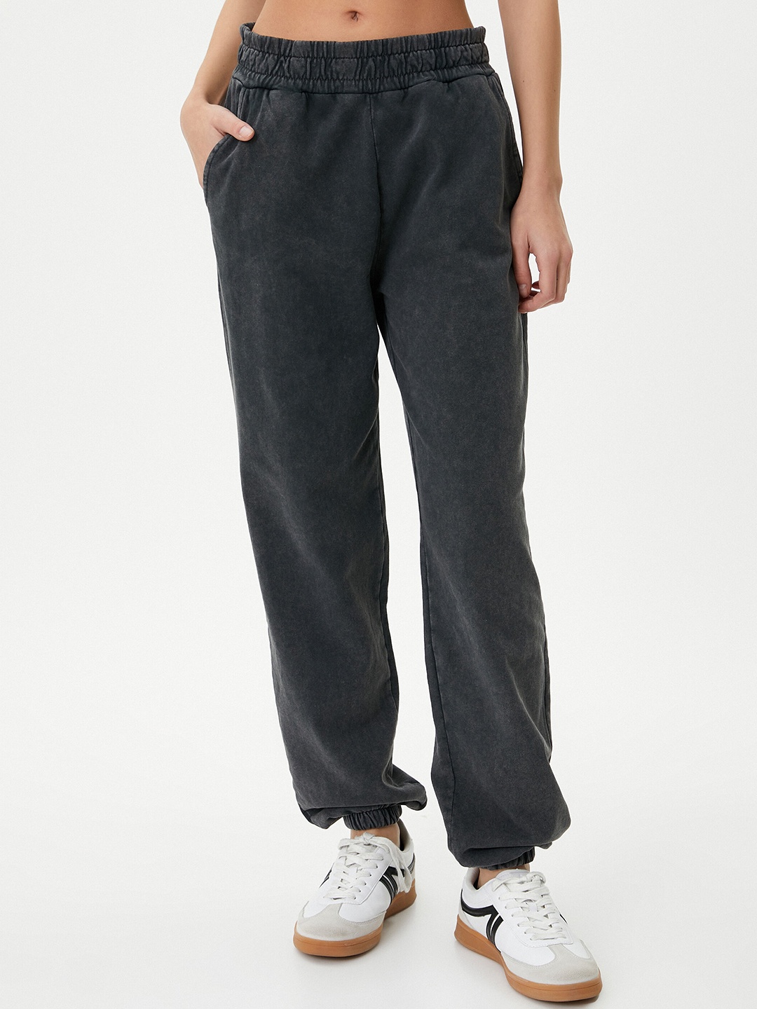 

Koton Women Regular Fit Pure Cotton Joggers, Grey