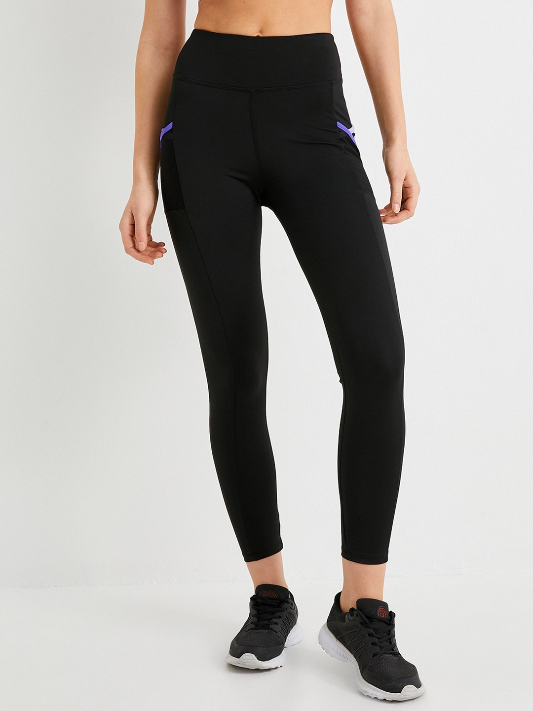 

Koton High-Rise Ankle-Length Tights, Black