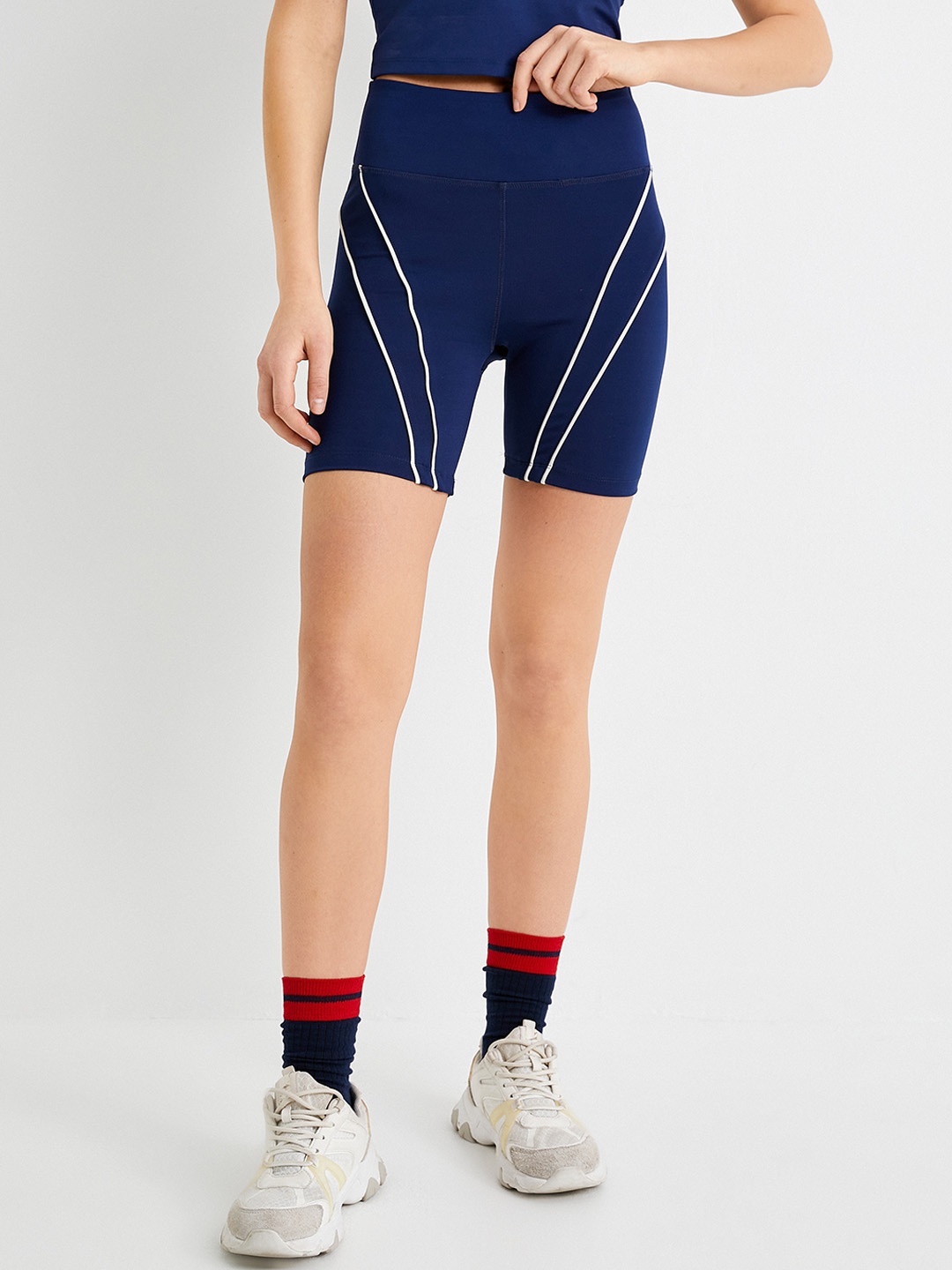

Koton High-Rise Above Knee-Length Tights, Navy blue