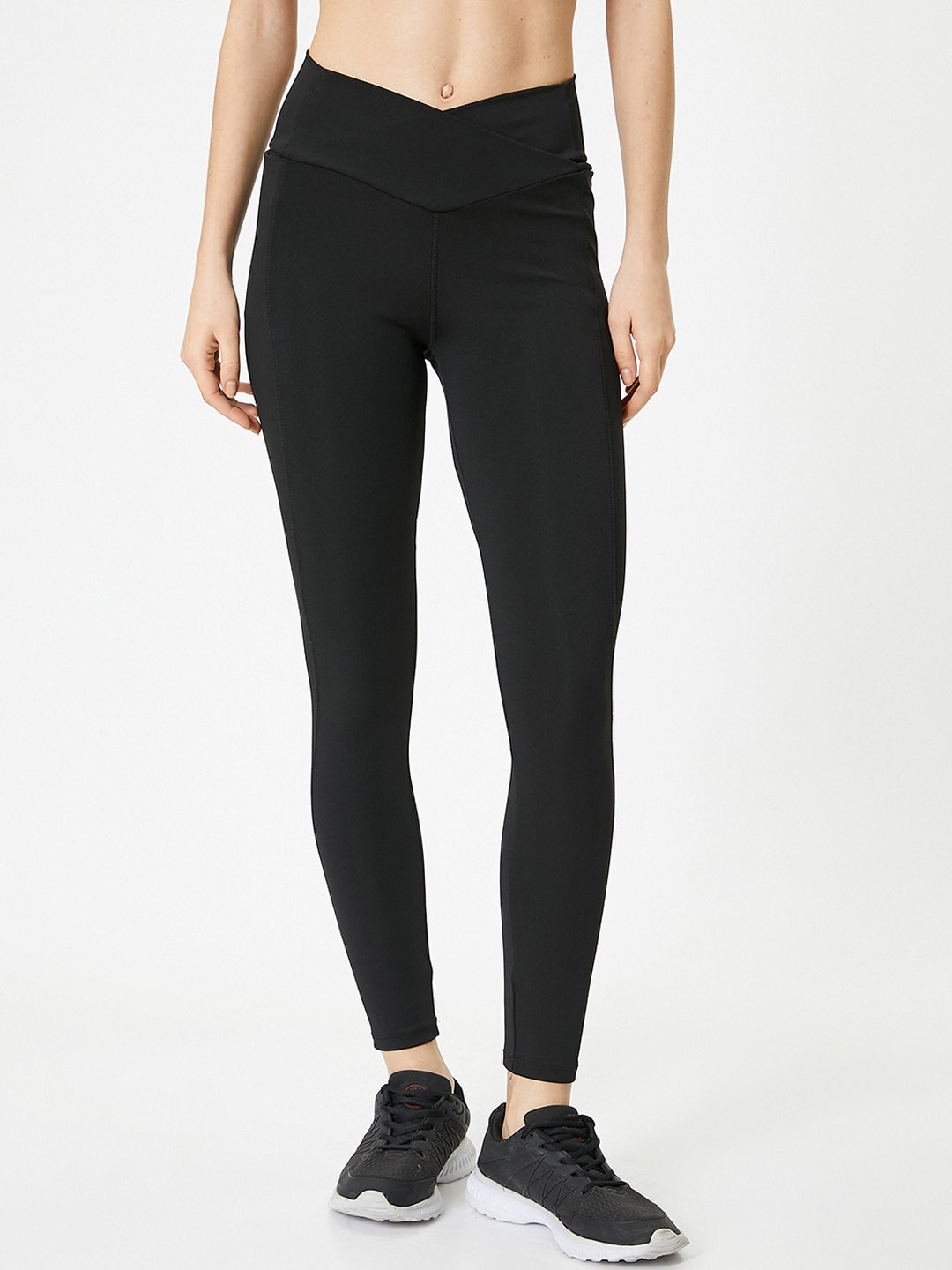 

Koton Women High-Rise Ankle-Length Tights, Black