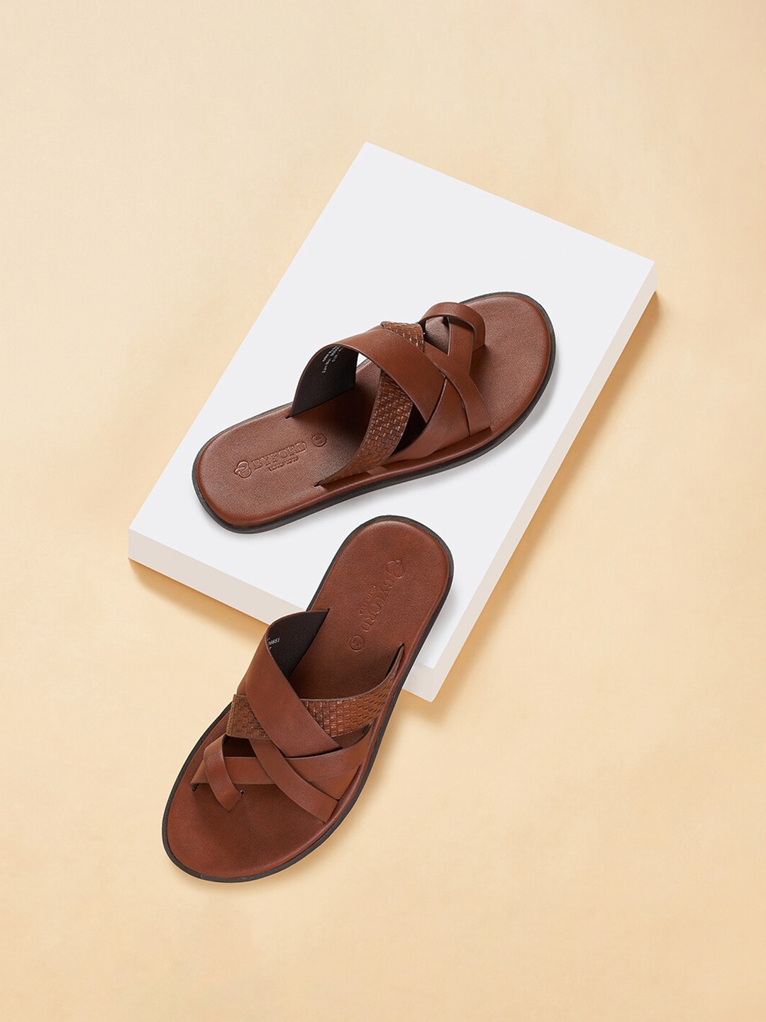 

BYFORD by Pantaloons Men Strappy Comfort Sandals, Brown