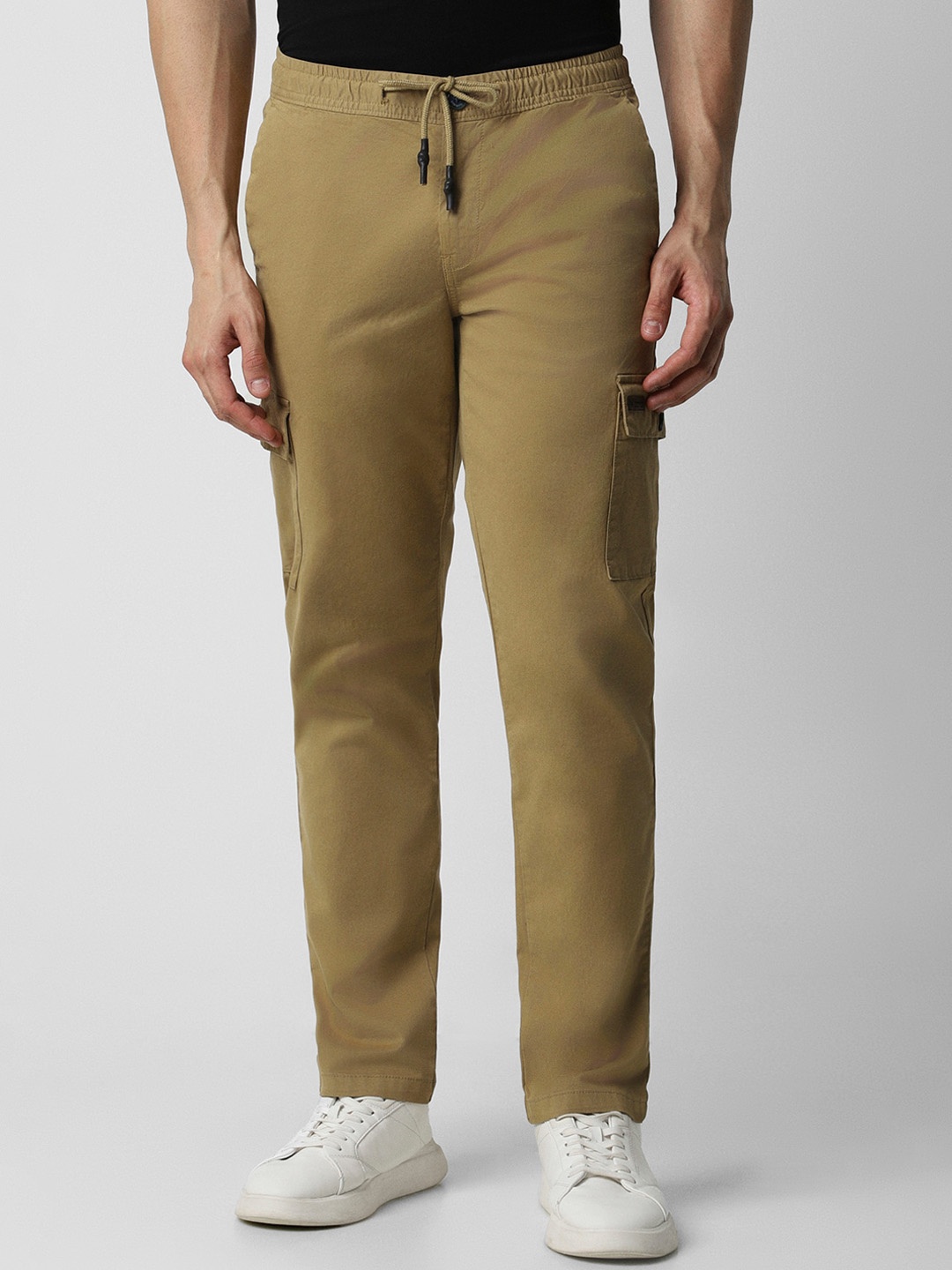 

Van Heusen Sport Men Mid-Rise Slim Fit Cargo Trousers, Khaki
