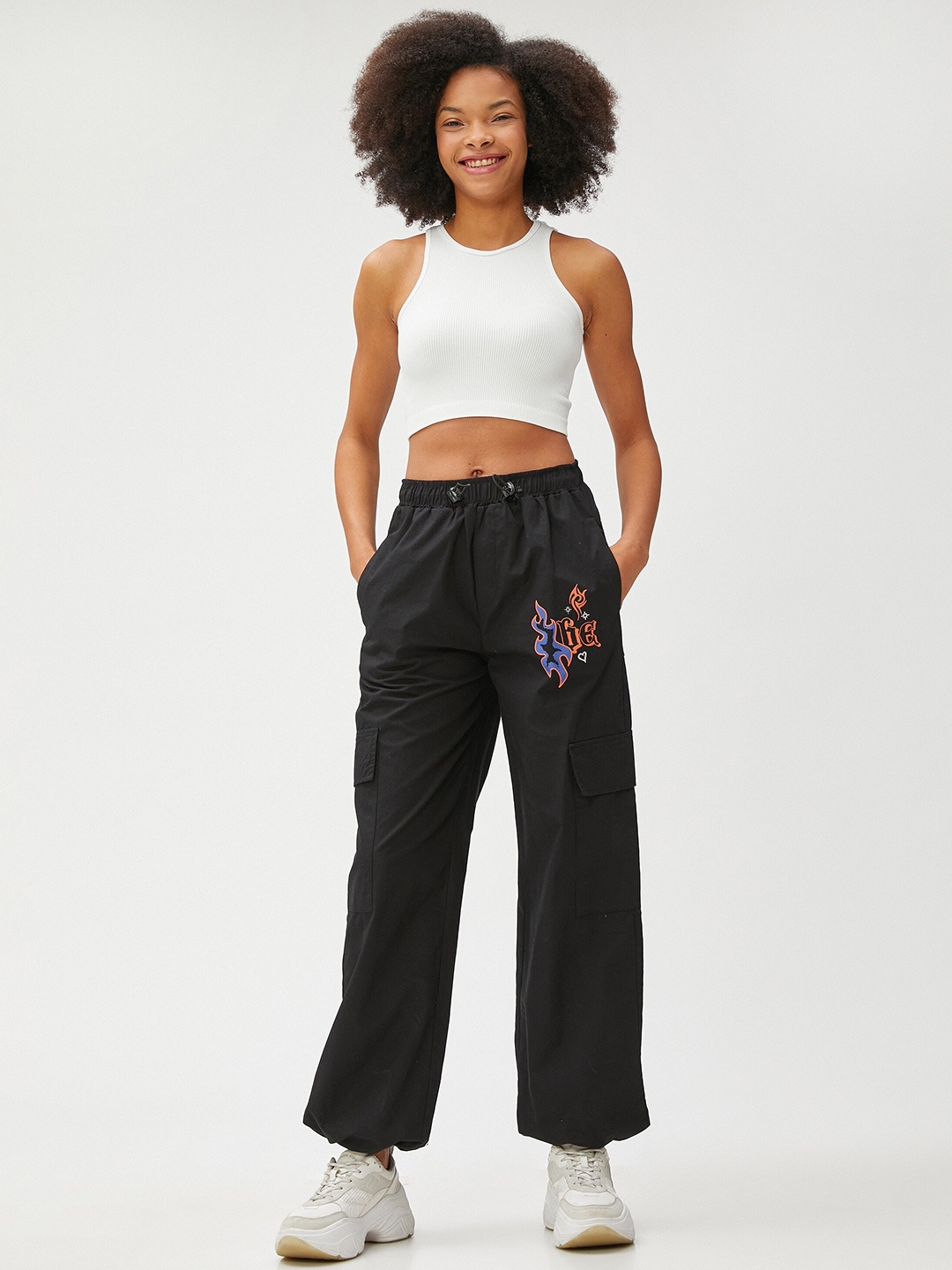 

Koton High Neck Crop Top, Beige