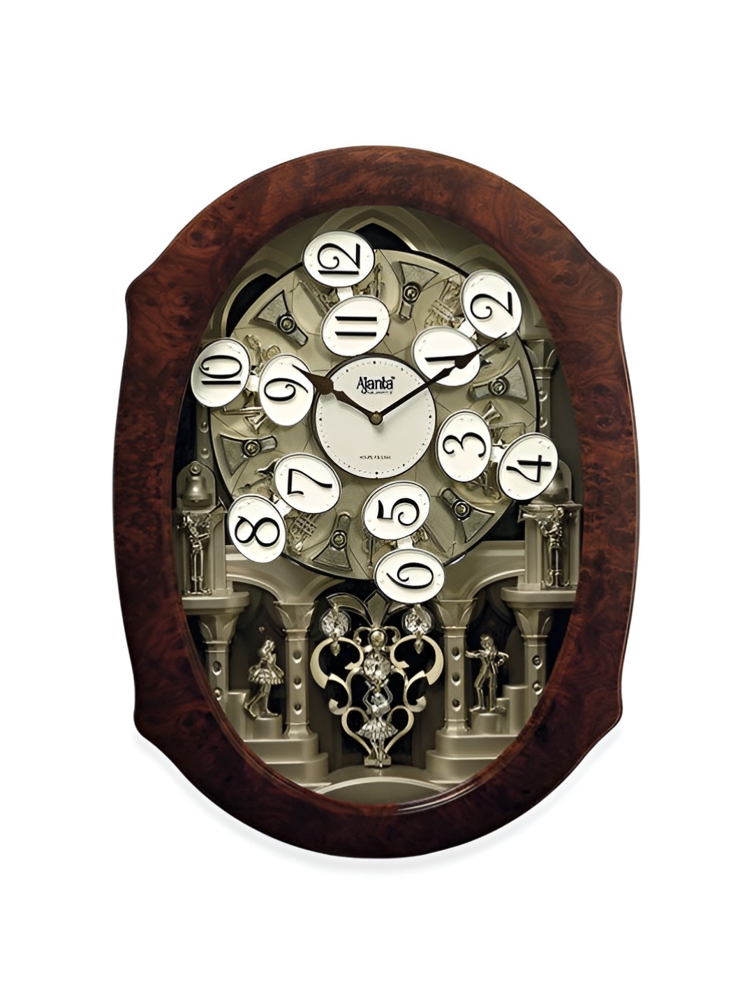 

Ajanta Brown Round Traditional Wall Clock