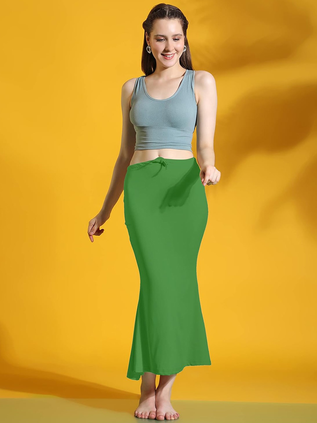 

Ekasya Stretchable Saree Shapewear, Green