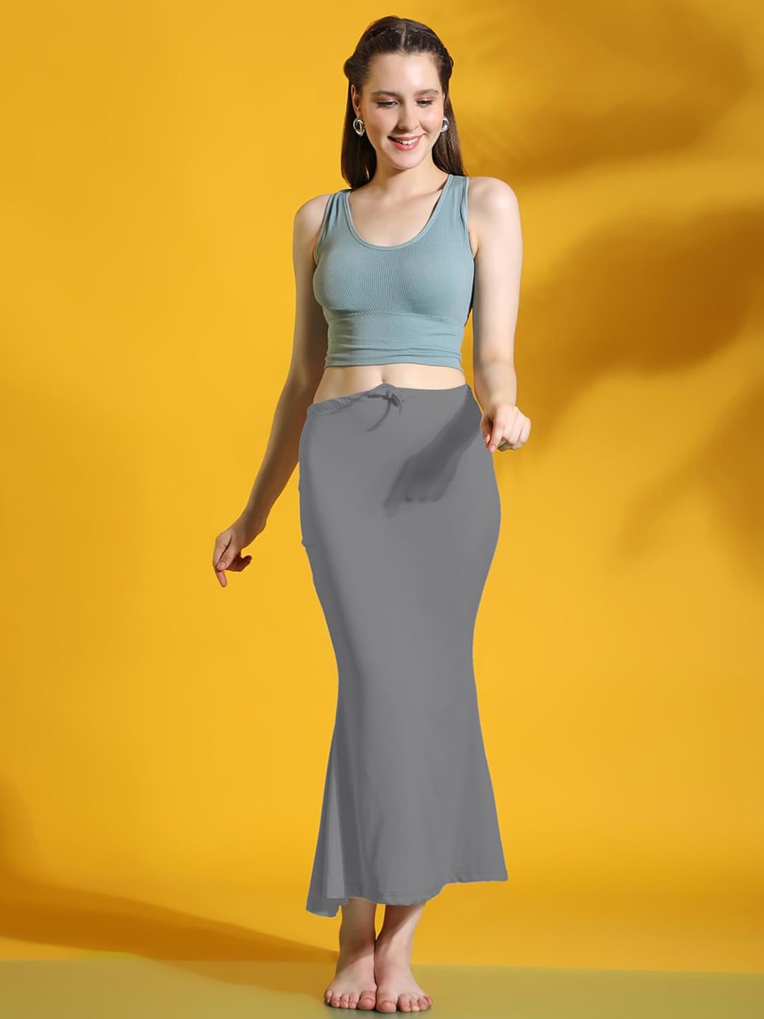 

Ekasya Stretchable Saree Shapewear, Grey