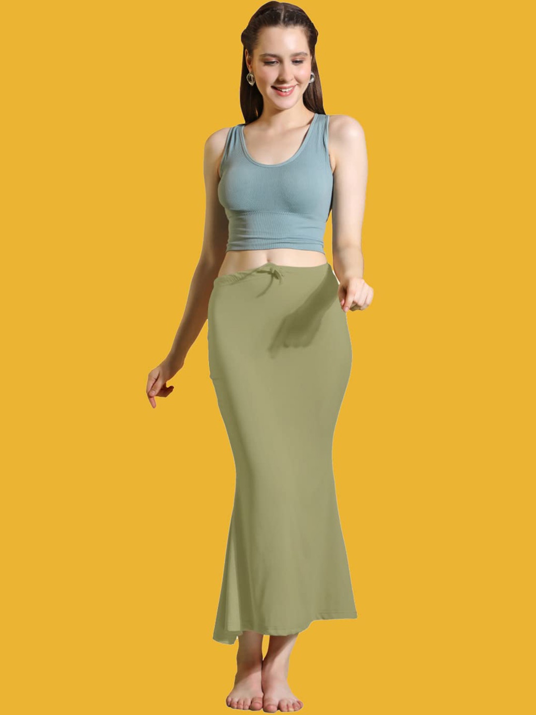 

Ekasya Stretchable Saree Shapewear, Olive