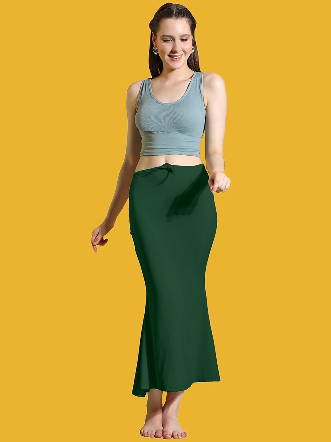 

Ekasya Stretchable Saree Shapewear, Green