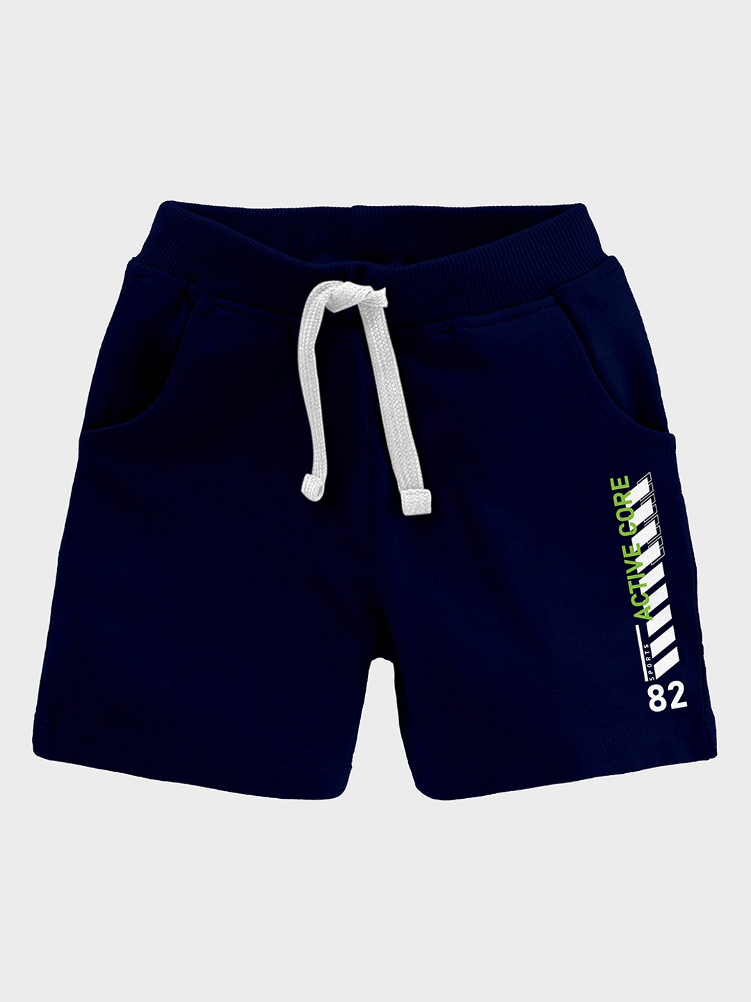 

BAESD Boys Mid-Rise Cotton Shorts, Navy blue