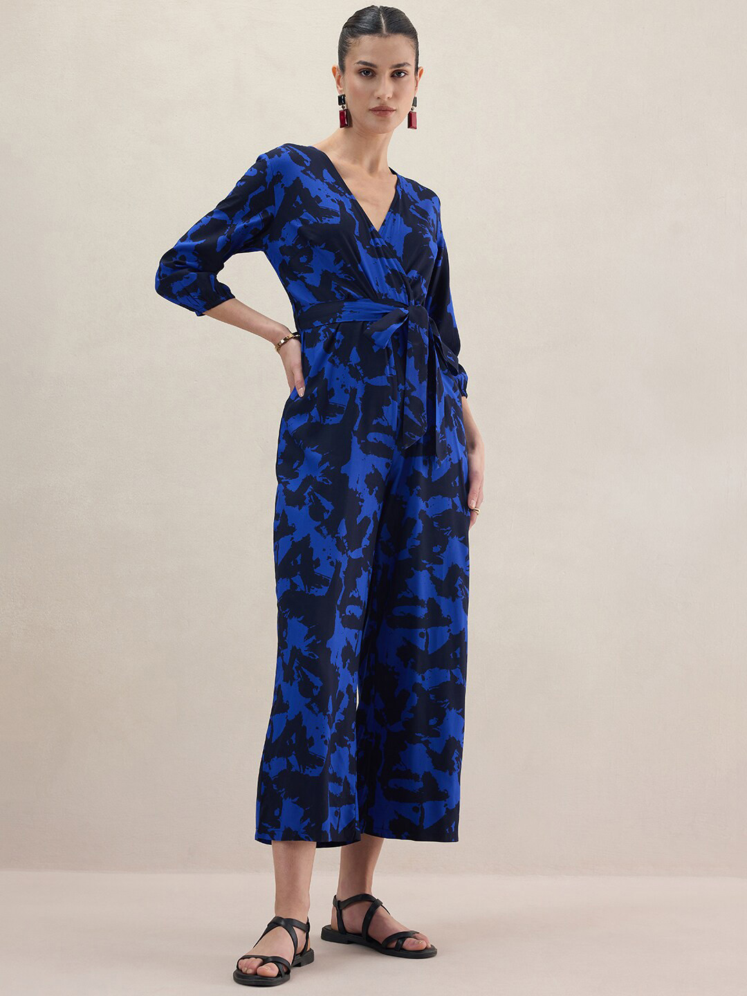 

FEMMELLA Printed Basic Jumpsuit, Blue