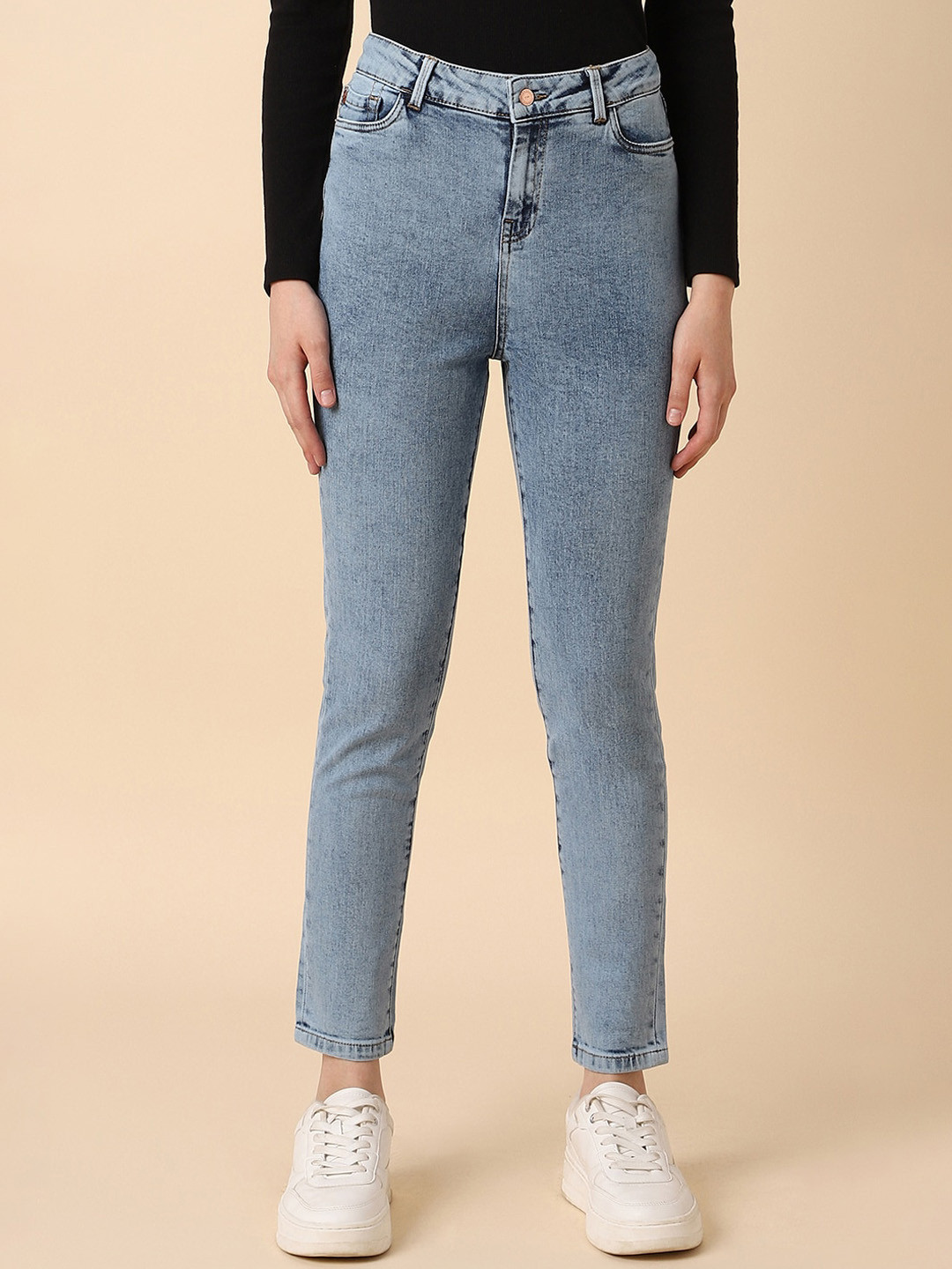 

Allen Solly Woman Skinny Fit Clean Look Stretchable Jeans, Blue