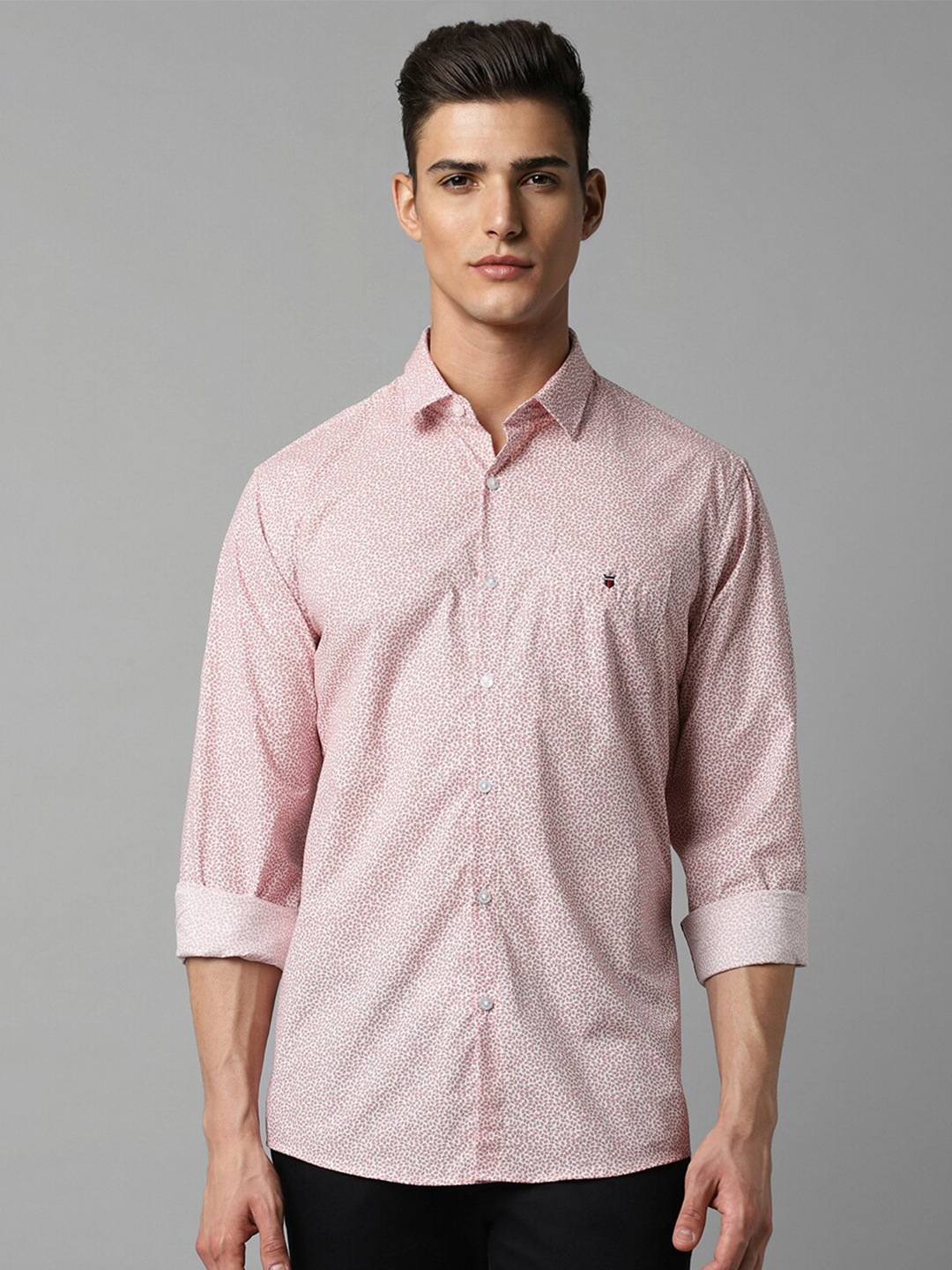 

Louis Philippe Sport Slim Fit Micro Ditsy Printed Pure Cotton Casual Shirt, White