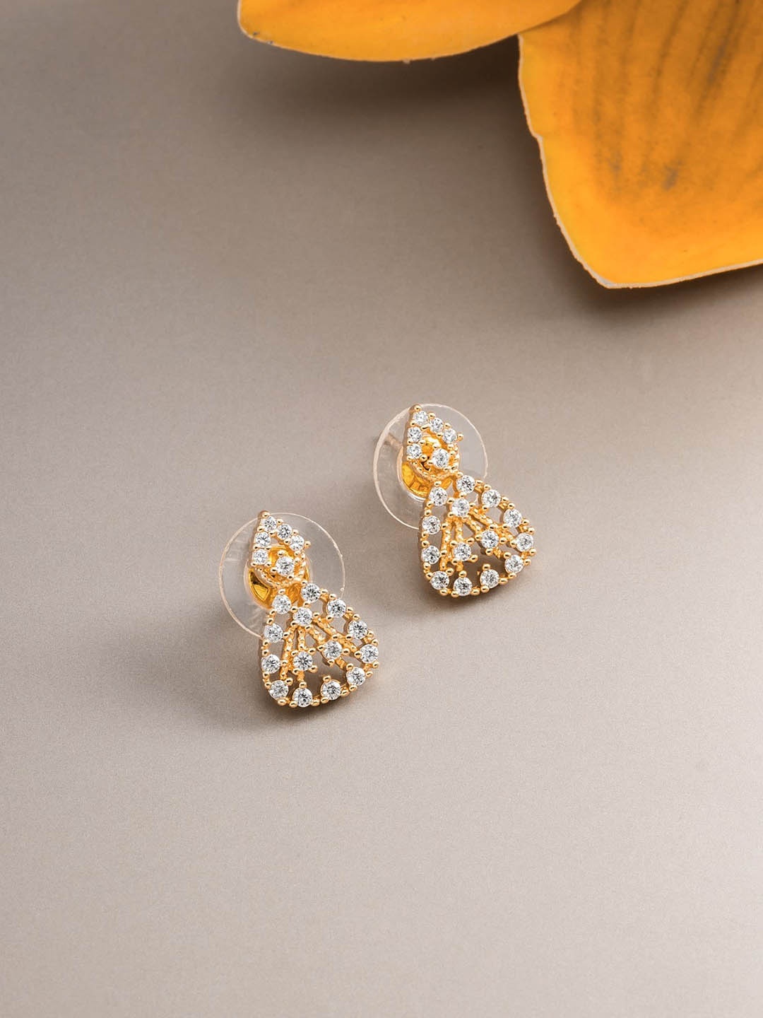 

LUMIERE JEWEL Gold-Plated Contemporary Stud Earrings