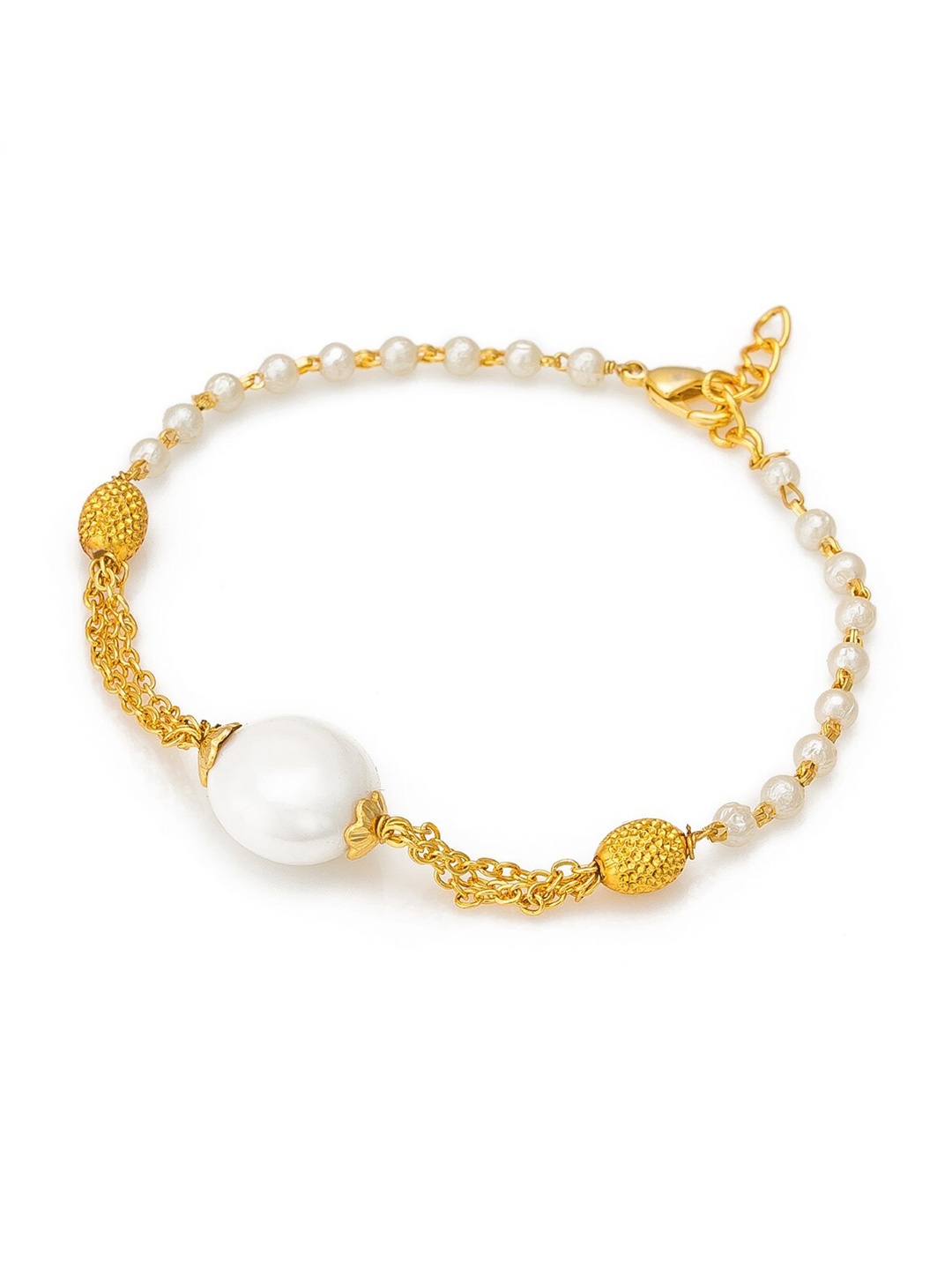 

LUMIERE JEWEL Gold-Plated Beaded Link Bracelet