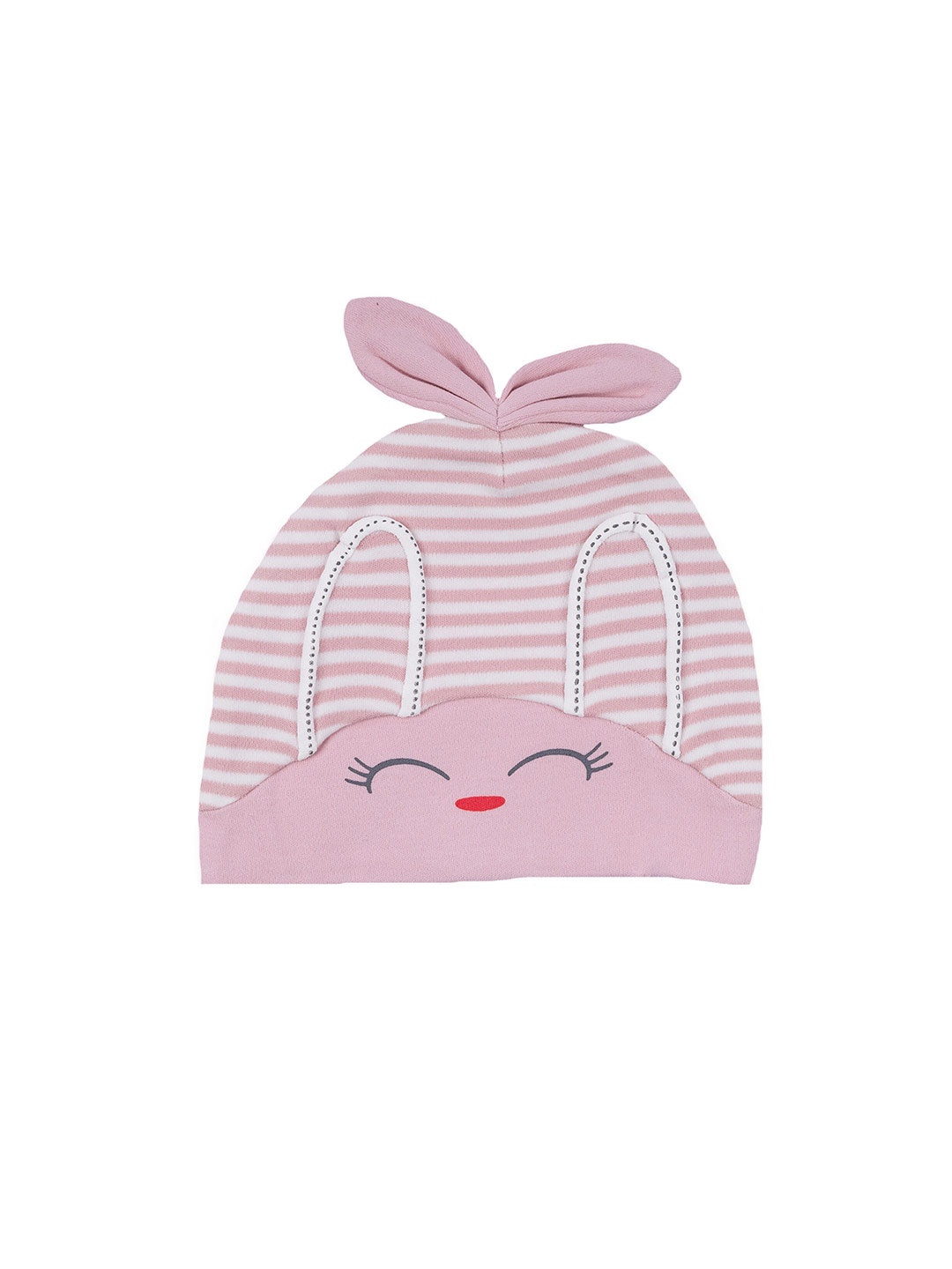 

Baby Moo Infnats Printed Cotton 3D Beanie Cap, Pink