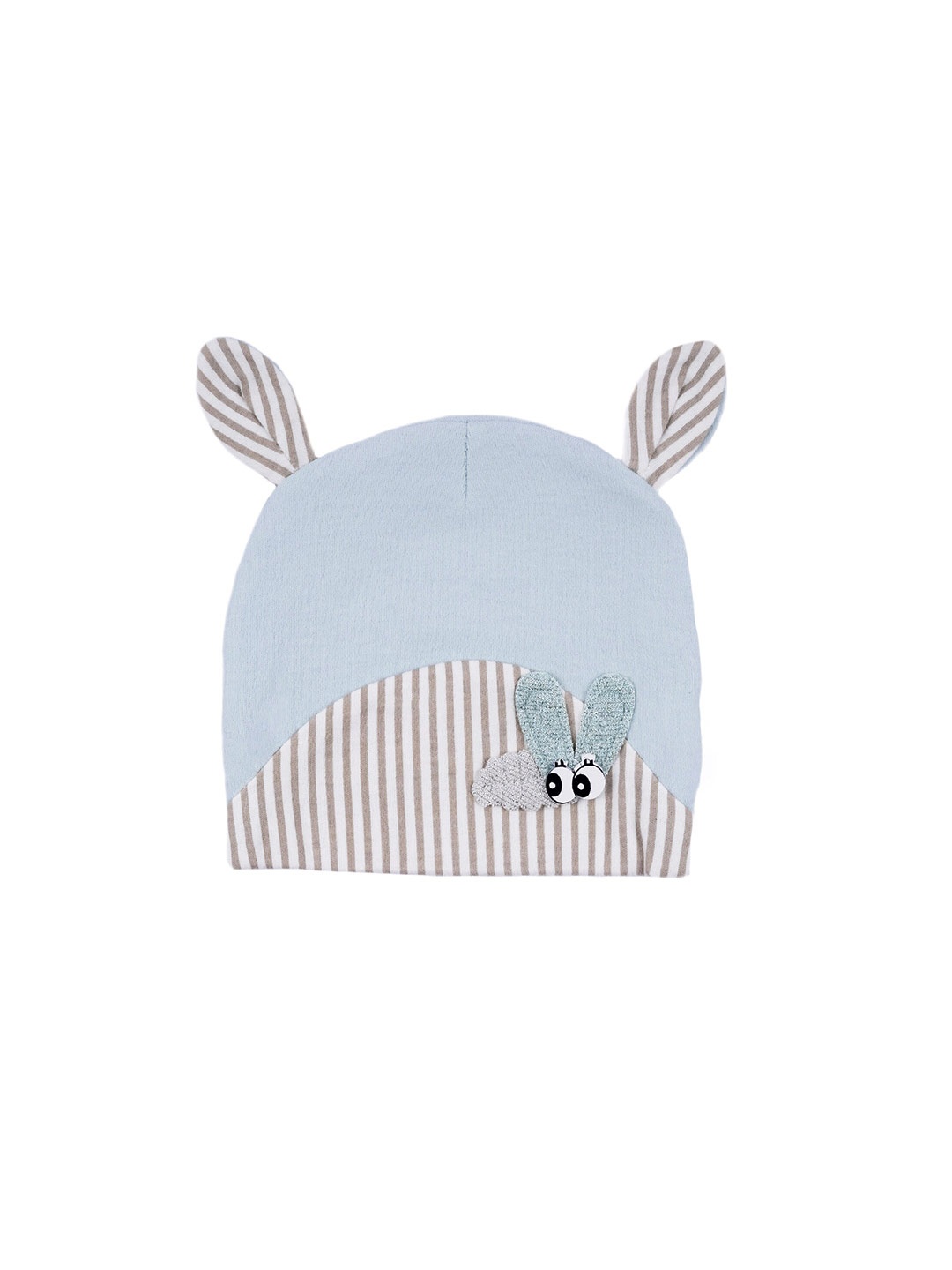 

Baby Moo Infnats Printed Cotton 3D Beanie Cap, Blue