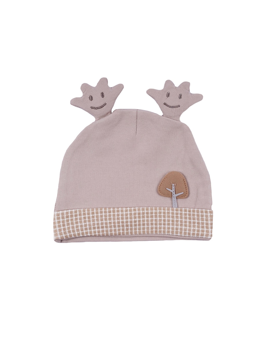 

Baby Moo Infants Printed Cotton 3D Beanie Cap, Grey