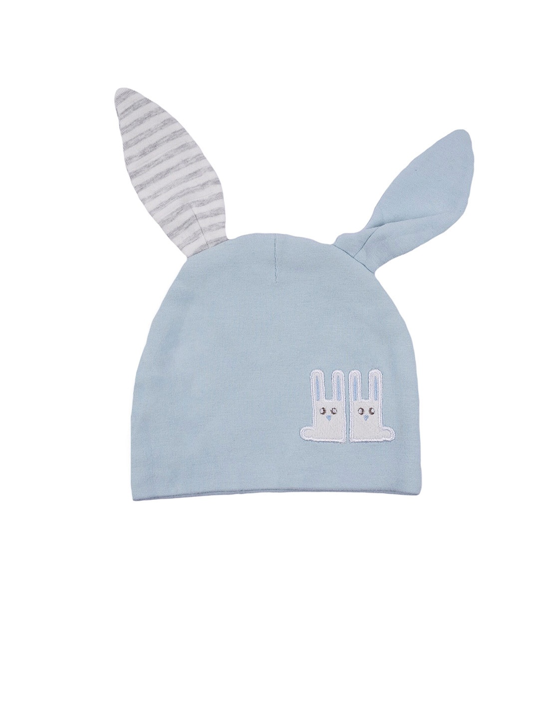 

Baby Moo Kids Printed Cotton 3D Beanie Cap, Blue