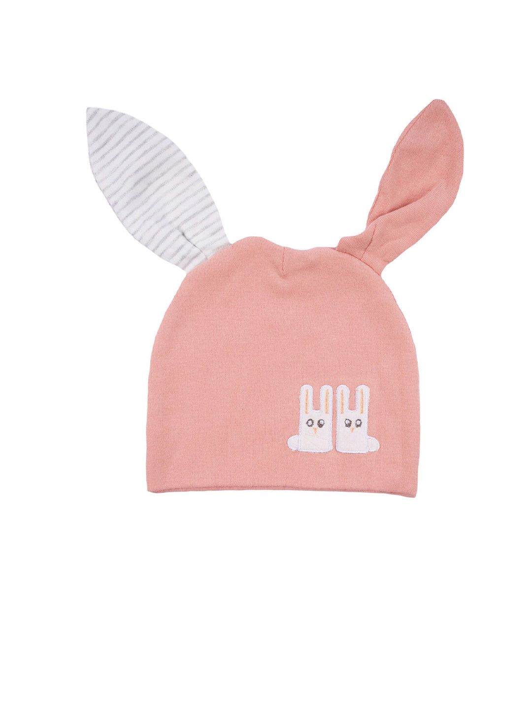 

Baby Moo Kids Printed Cotton 3D Beanie Cap, Peach