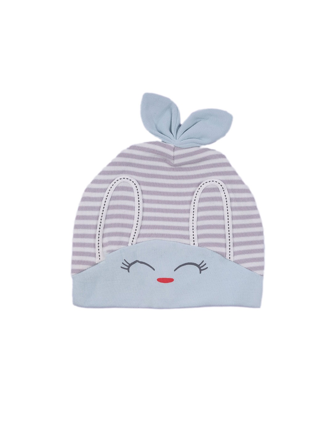 

Baby Moo Kids Printed Cotton 3D Beanie Cap, Blue