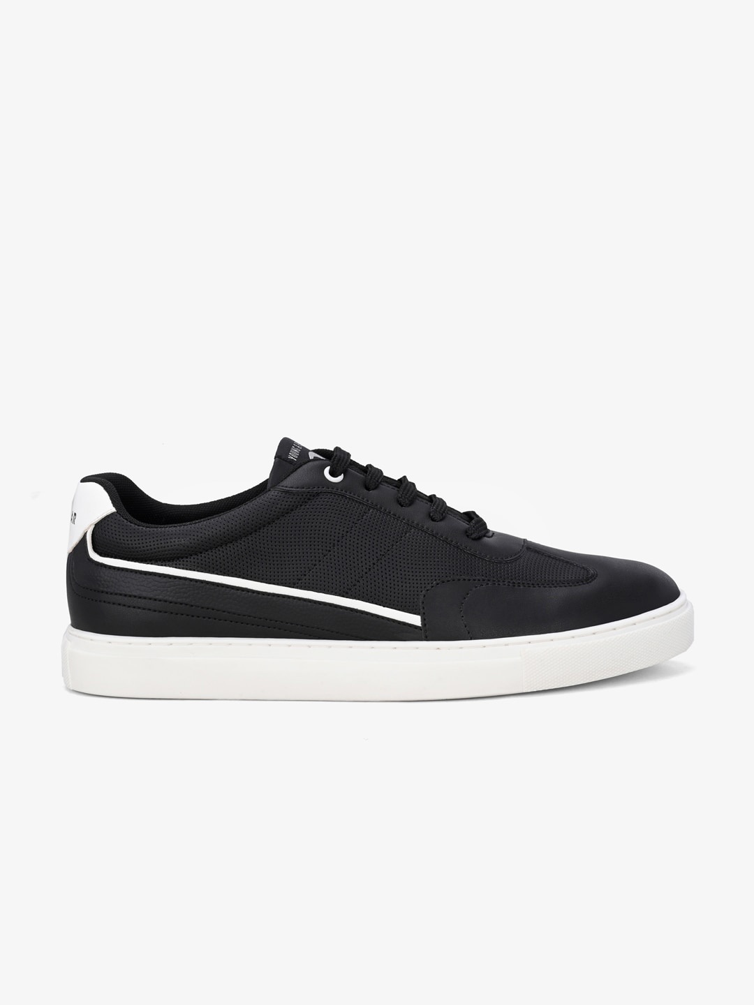 

SPYKAR Men Textured Comfort Insole Contrast Sole Lace-Ups Sneakers, Black