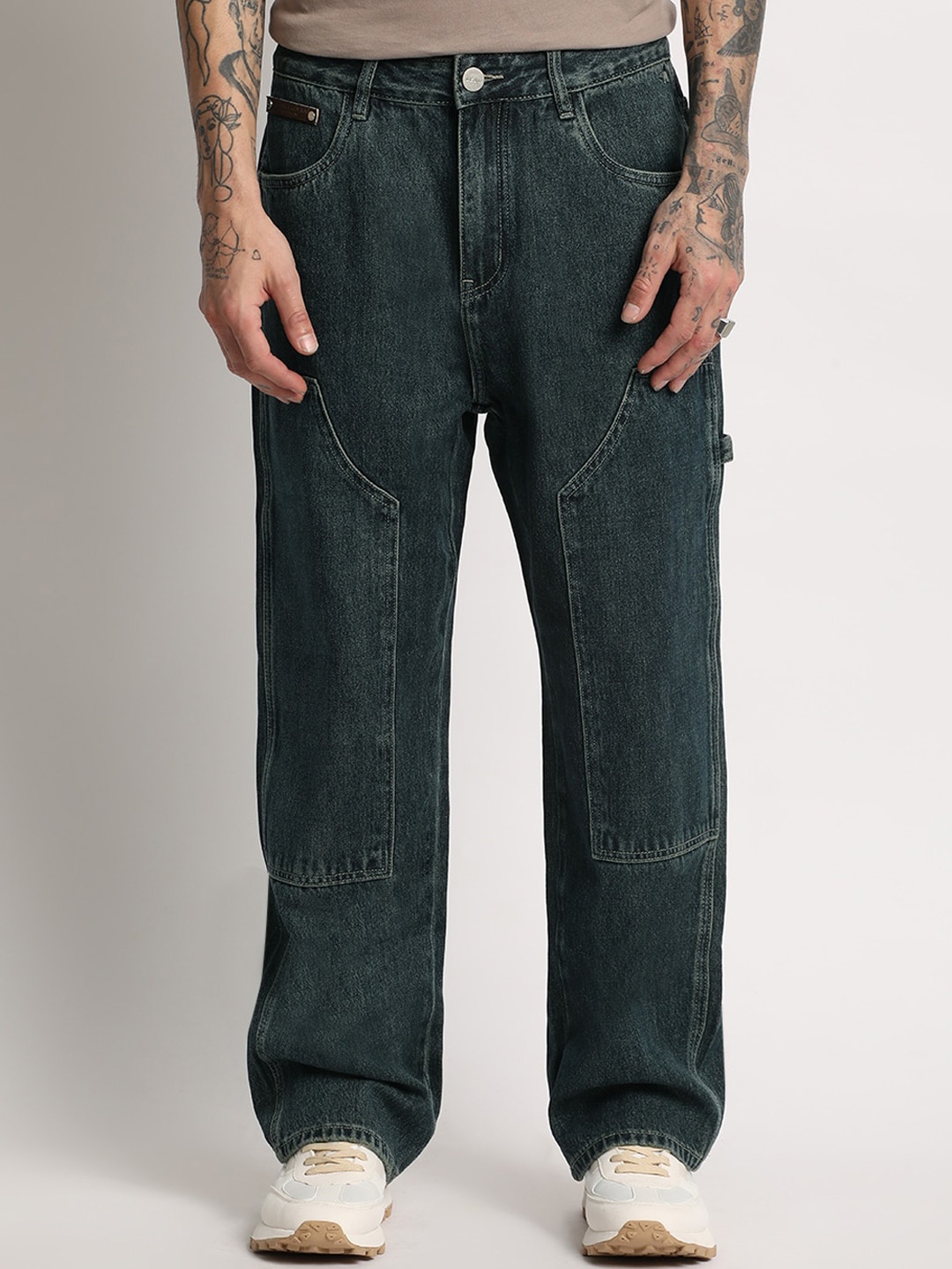 THE BEAR HOUSE Men Straight Fit Clean Look Stretchable Jeans, Blue