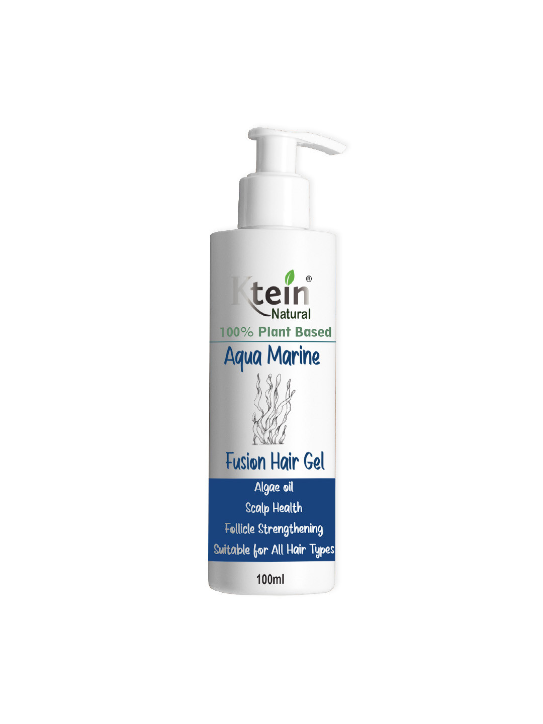 

Ktein 100% Plant Based Aqua Marine Fusion Hair Gel with Algae Oil - 100ml, White