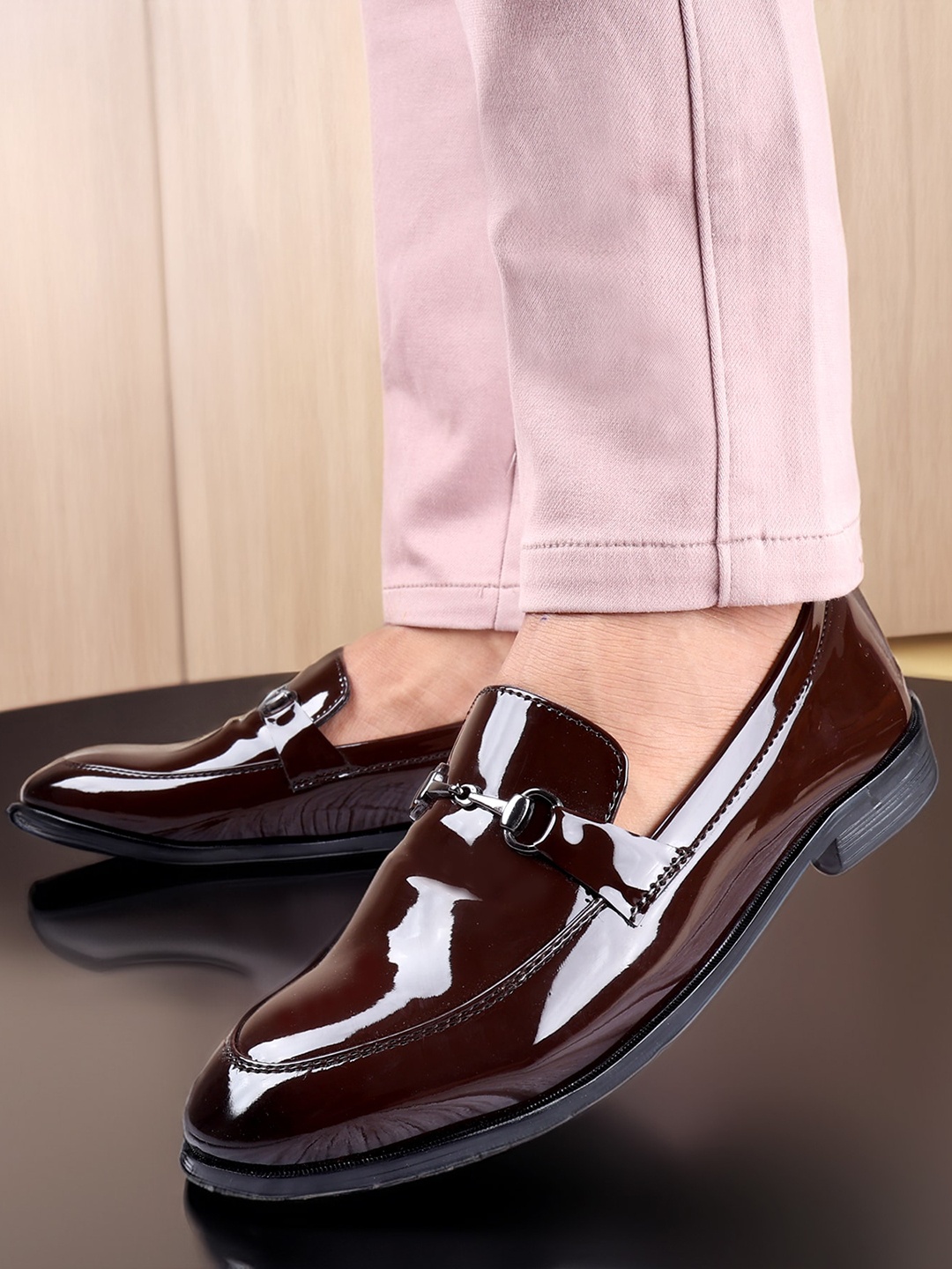 

Bxxy Men Buckle Detailed Formal Loafers, Brown