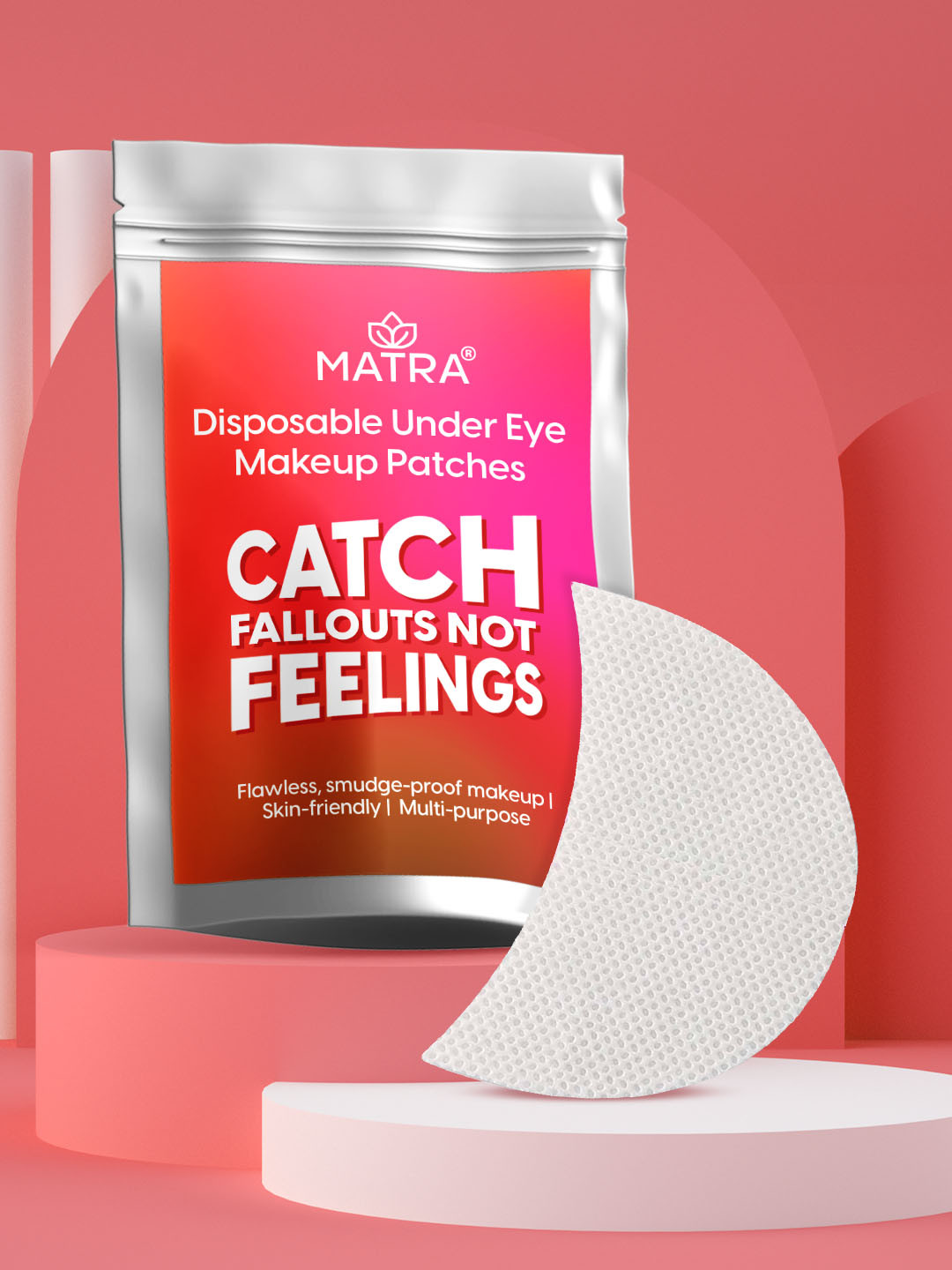 

MATRA Catch Fallsout Not Feelings Disposable Under Eye Makeup Patches - 20Pcs, White