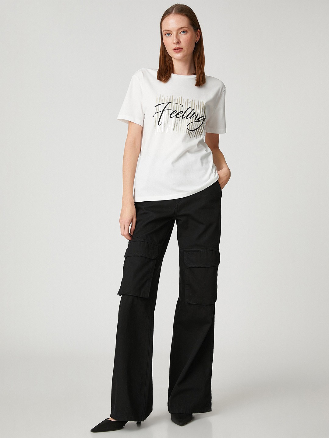 

Koton Typography Printed Pure Cotton T-shirt, White