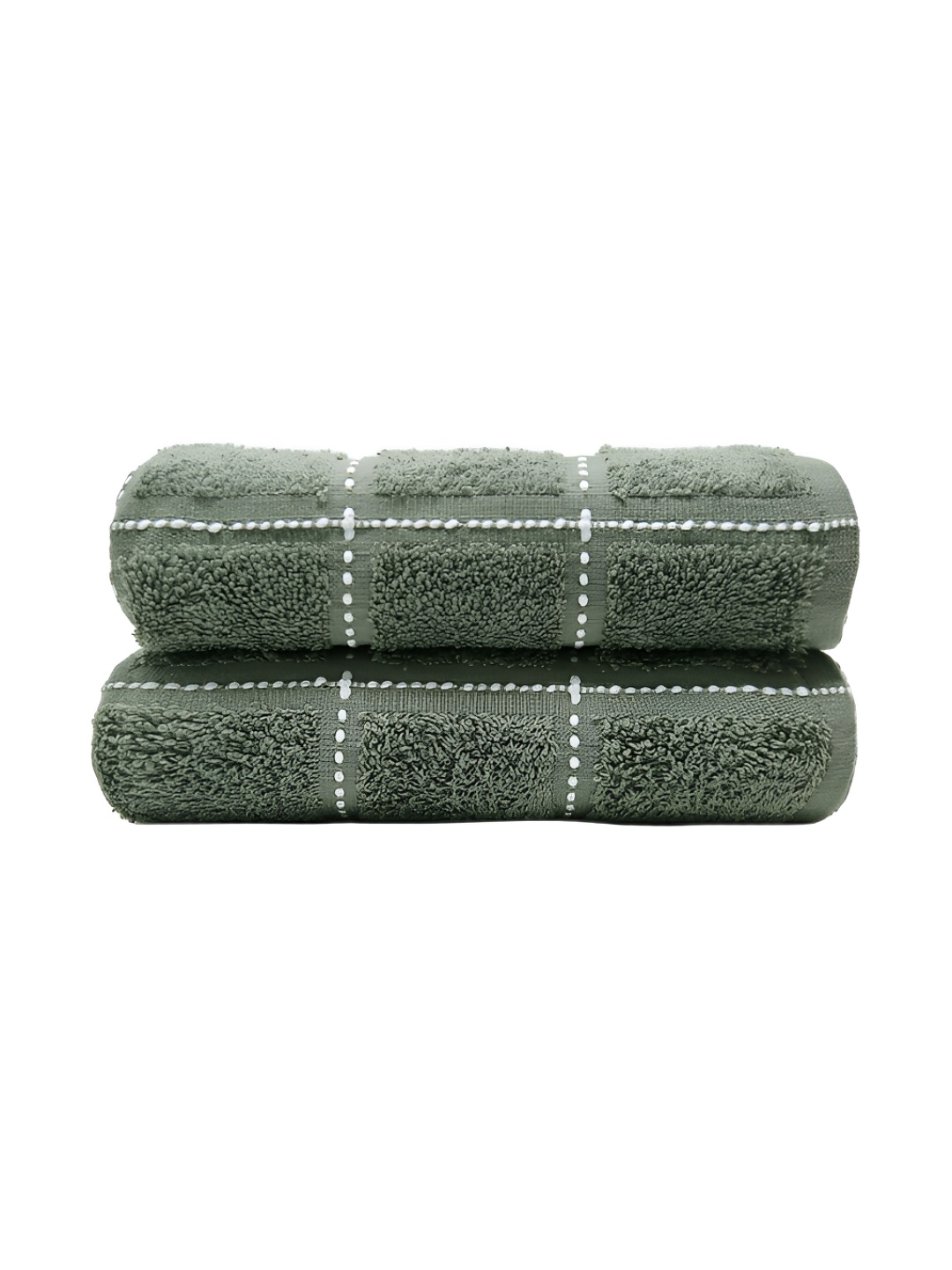 

MYTRIDENT 2-Pcs Castor Grey Patterned Pure Cotton Hand Towel