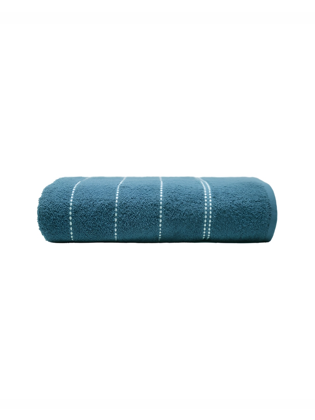 

MYTRIDENT Blue & White Striped Cotton 400 GSM Bath Towel