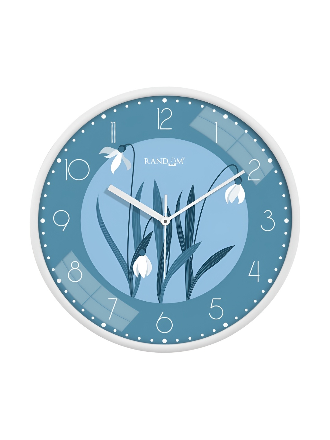 

RANDOM Blue & White Printed Analogue Wall Clock